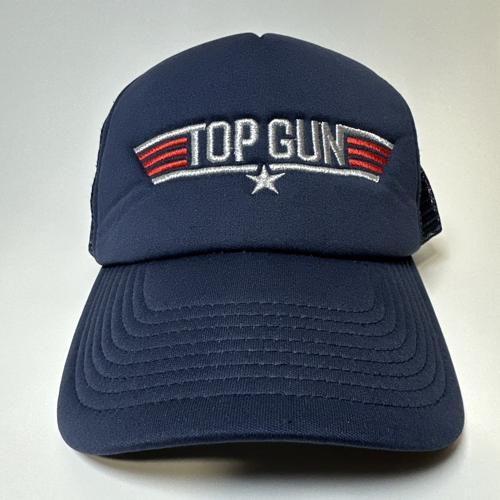 Top Gun Mesh Snack Hat Navy Blue Adjustable One Size Fits